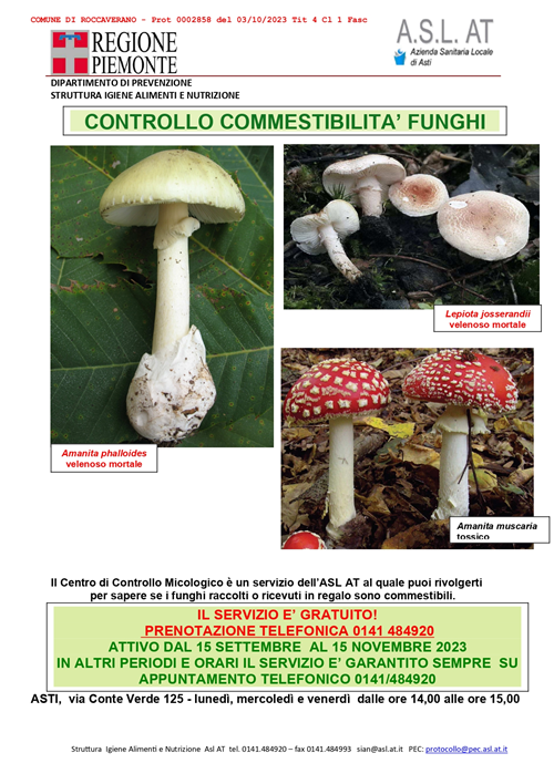 Controllo Commestibilità Funghi