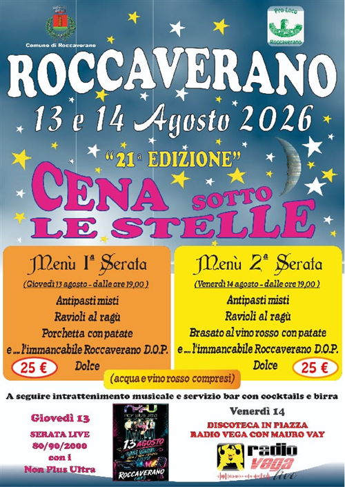 CENA SOTTO LE STELLE 21° edizione