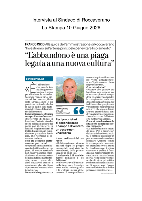 Intervista al Sindaco